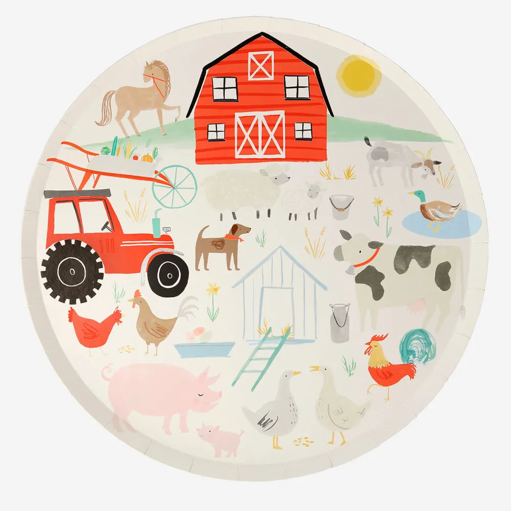 Outlet Meri Meri 8 Animal Farm Plates