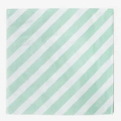 Clearance My Little Day 20 Aqua Stripe Napkins