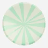 Fashion Meri Meri 8 Aqua Stripe Plates