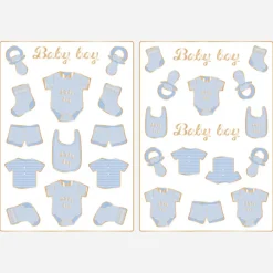 Online Party Pro 30 Baby Boy Stickers