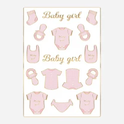 Discount Party Pro 30 Baby Girl Stickers