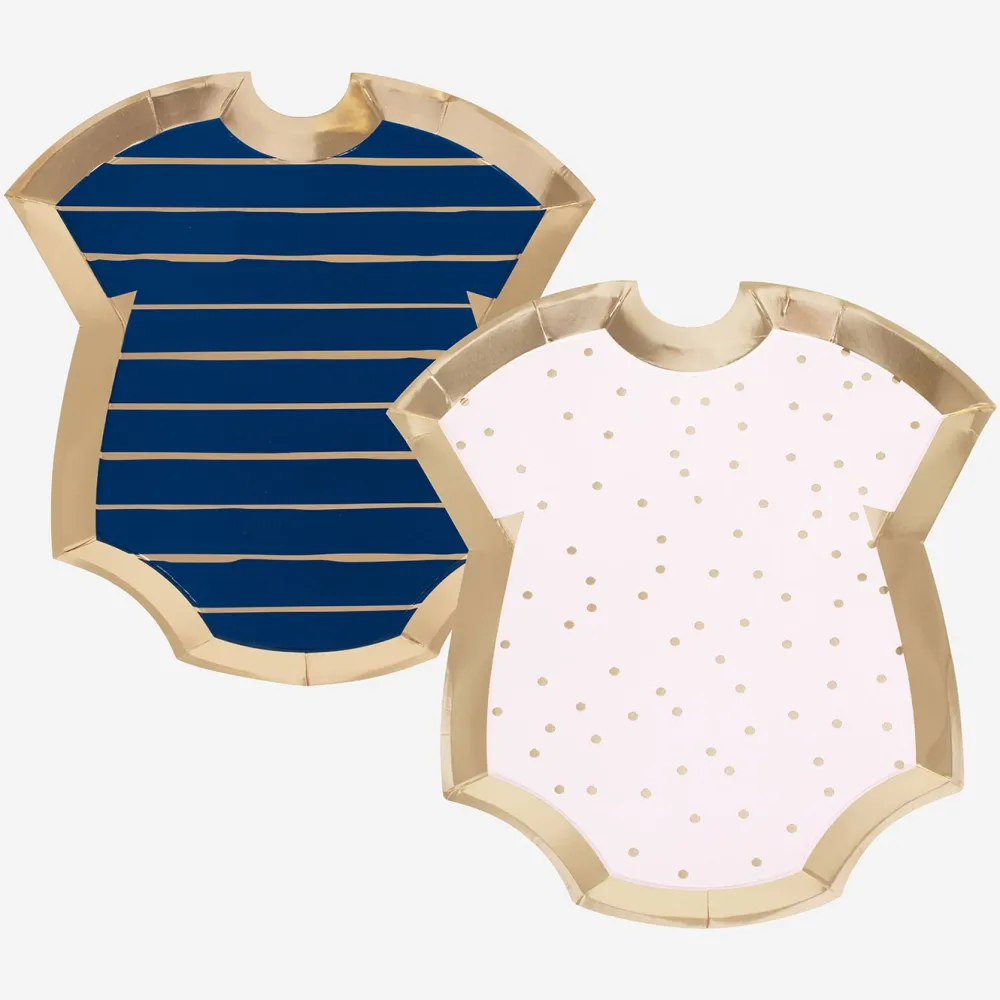 Online Ginger Ray 8 Baby Shower Bodysuit Plates