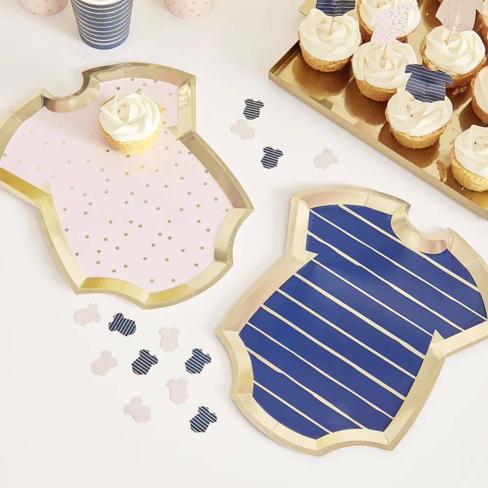Online Ginger Ray 8 Baby Shower Bodysuit Plates
