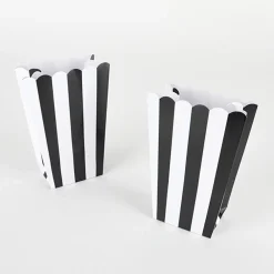 Store Amscan 5 Black Striped Popcorn Boxes