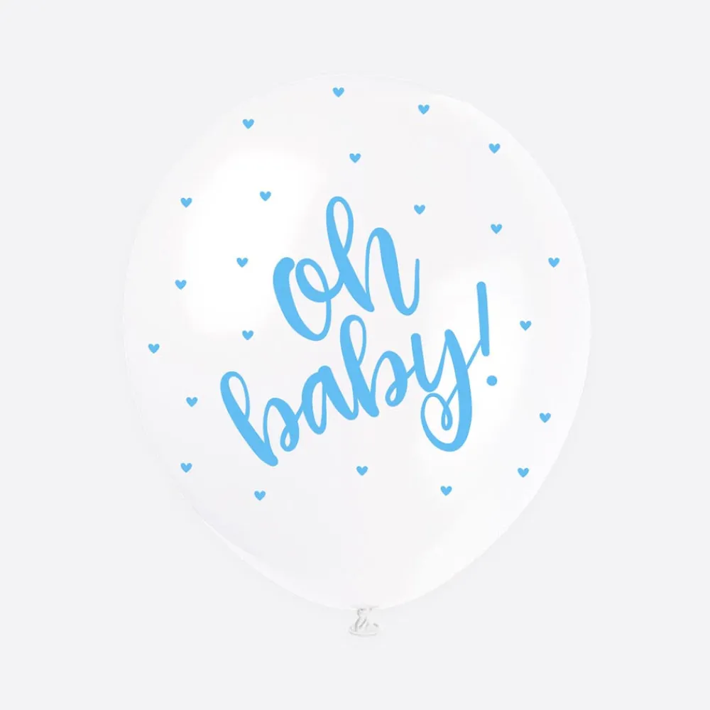 Best Sale Unique Party 5 Blue Hello Baby Balloons