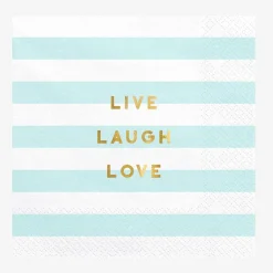 Outlet Party Deco 20 Blue Message Napkins