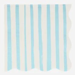 Discount Meri Meri 16 Blue Striped Napkins