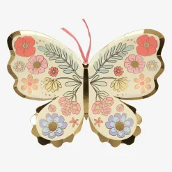 Outlet Meri Meri 8 Butterfly Cut-Out Plates With Gilding