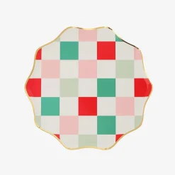 Store Meri Meri 8 Checkered Christmas Plates