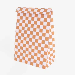 Discount House of Products 1 Checkered Flat-Bottomed Paper Pouch
