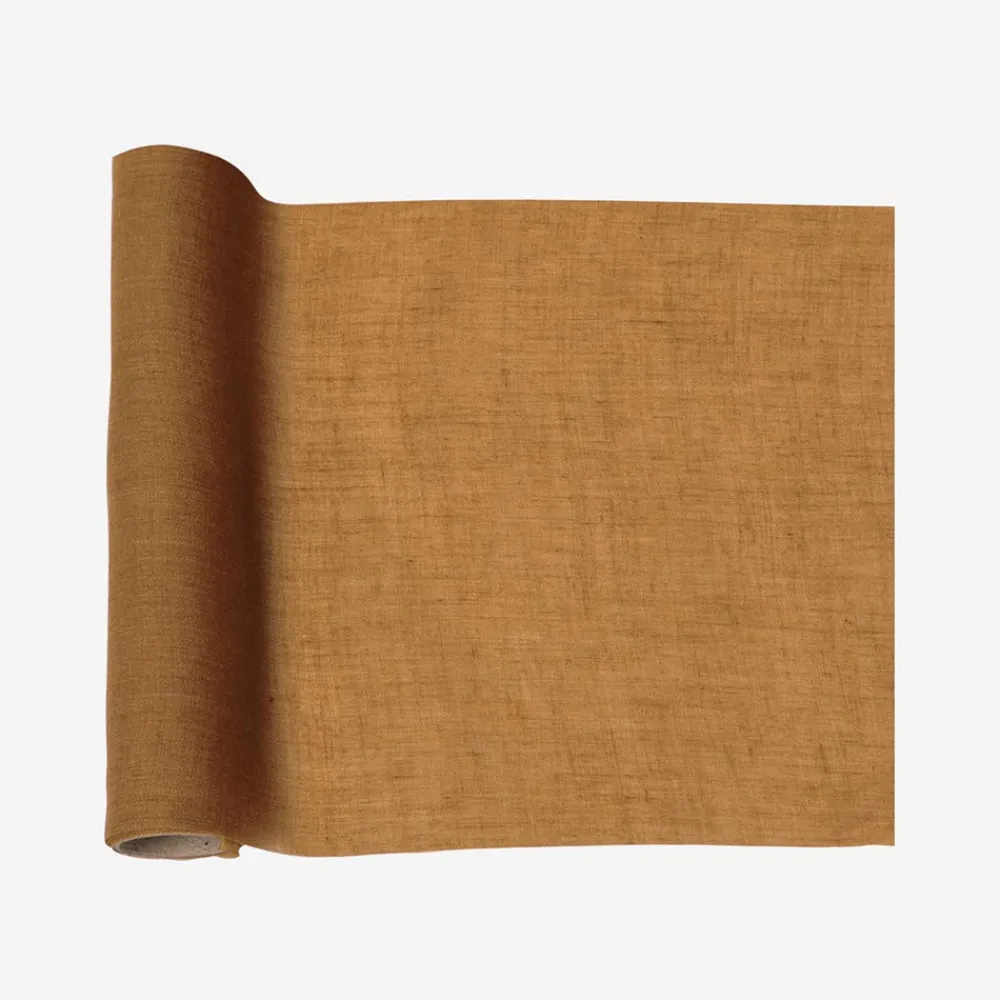 Store Arty Fêtes Factory 1 Cognac Muslin Table Runner