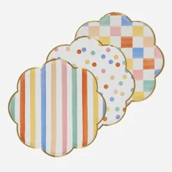Best Sale Meri Meri 8 Colored Patterned Plates