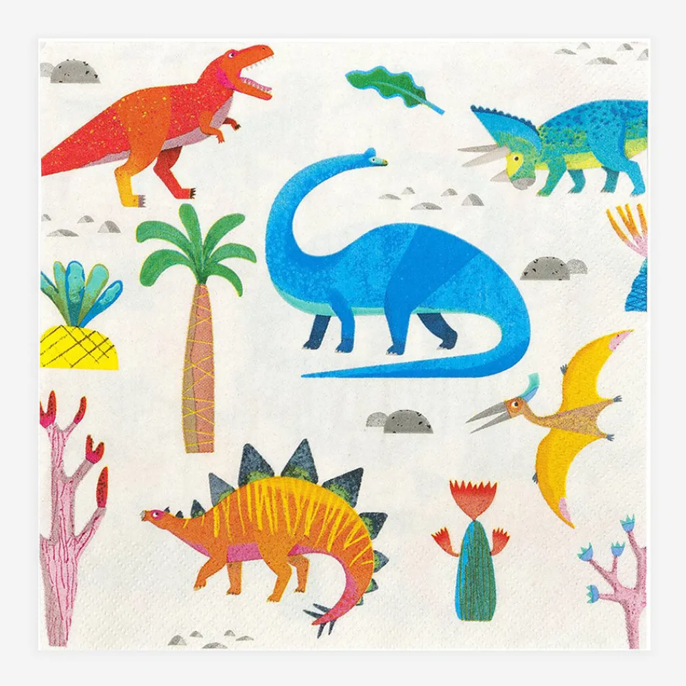 Flash Sale TalkingTables 12 Colorful Dino Napkins