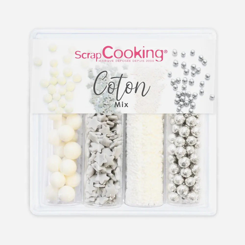 Hot ScrapCooking 4 Cotton Mix Sweet Decorative Jars