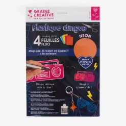 Outlet Graine Créative 4 Crazy Plastic Neon Sheets
