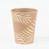 Fashion Arty Fêtes Factory 8 Cups - Kraft Golden Palm Tree