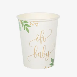 Online Arty Fêtes Factory 8 Cups Oh Baby Leaves Green And Gold