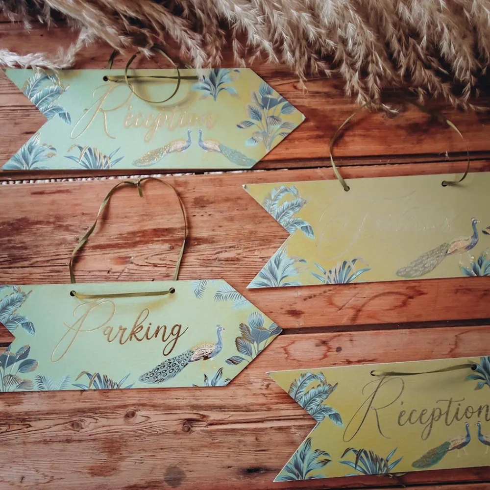 Clearance Arty Fêtes Factory 3 Directional Arrows Tropical Peacock