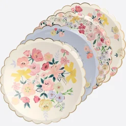 Outlet Meri Meri 8 English Garden Flower Plates