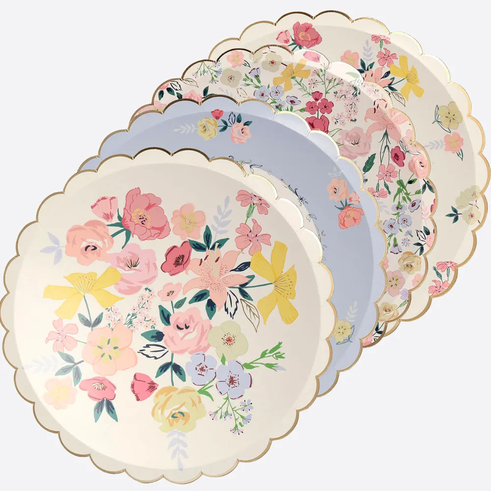 Outlet Meri Meri 8 English Garden Flower Plates
