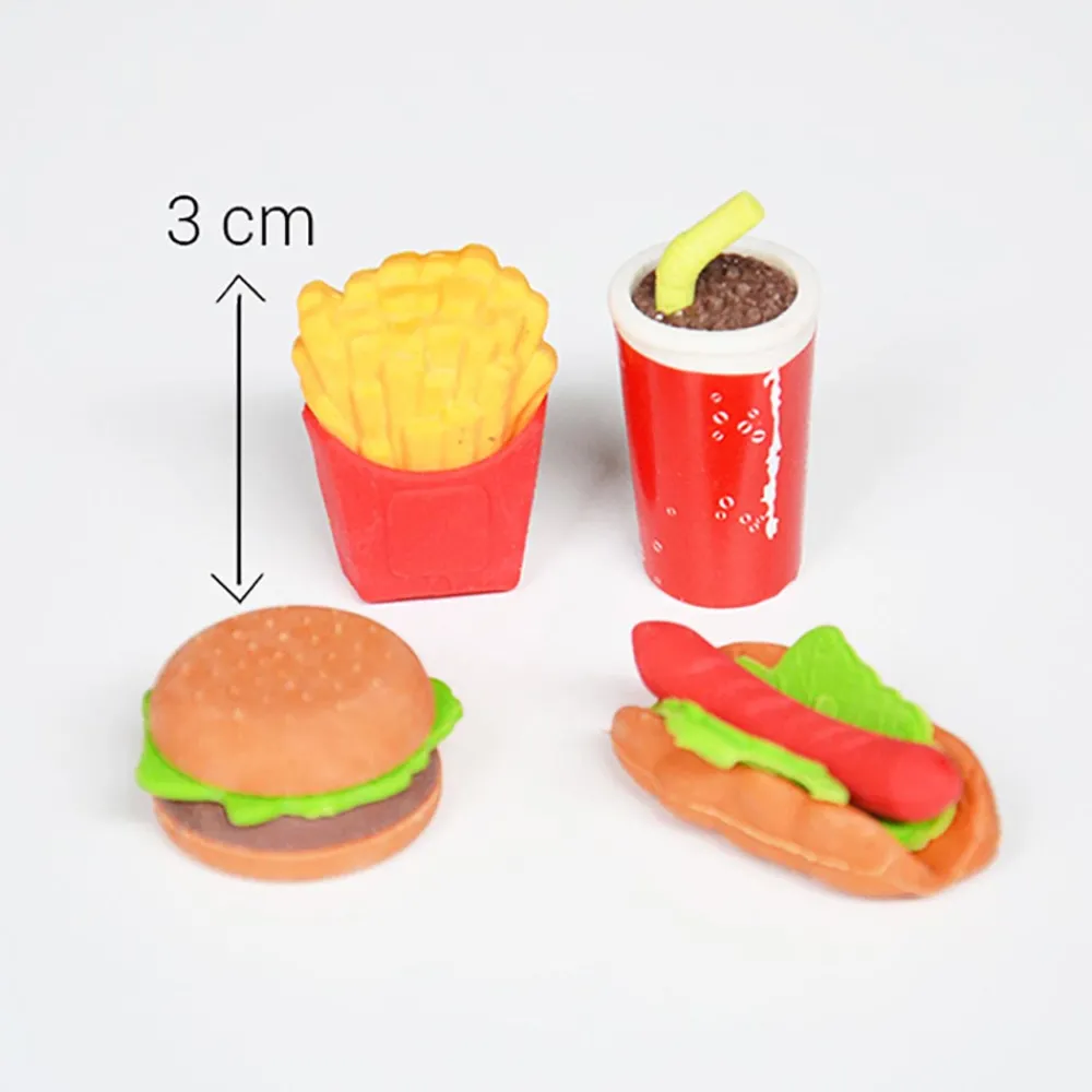 Online TOBAR 4 Erasers - Fast Food