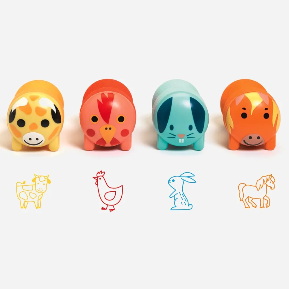 Online Djeco 4 Farm Animal Stamps