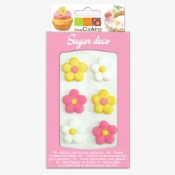 Sale ScrapCooking 6 Flower Sugar Toppers