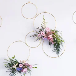 Fashion Party Deco 2 Golden Metal Hoops (20 And 28 Cm)