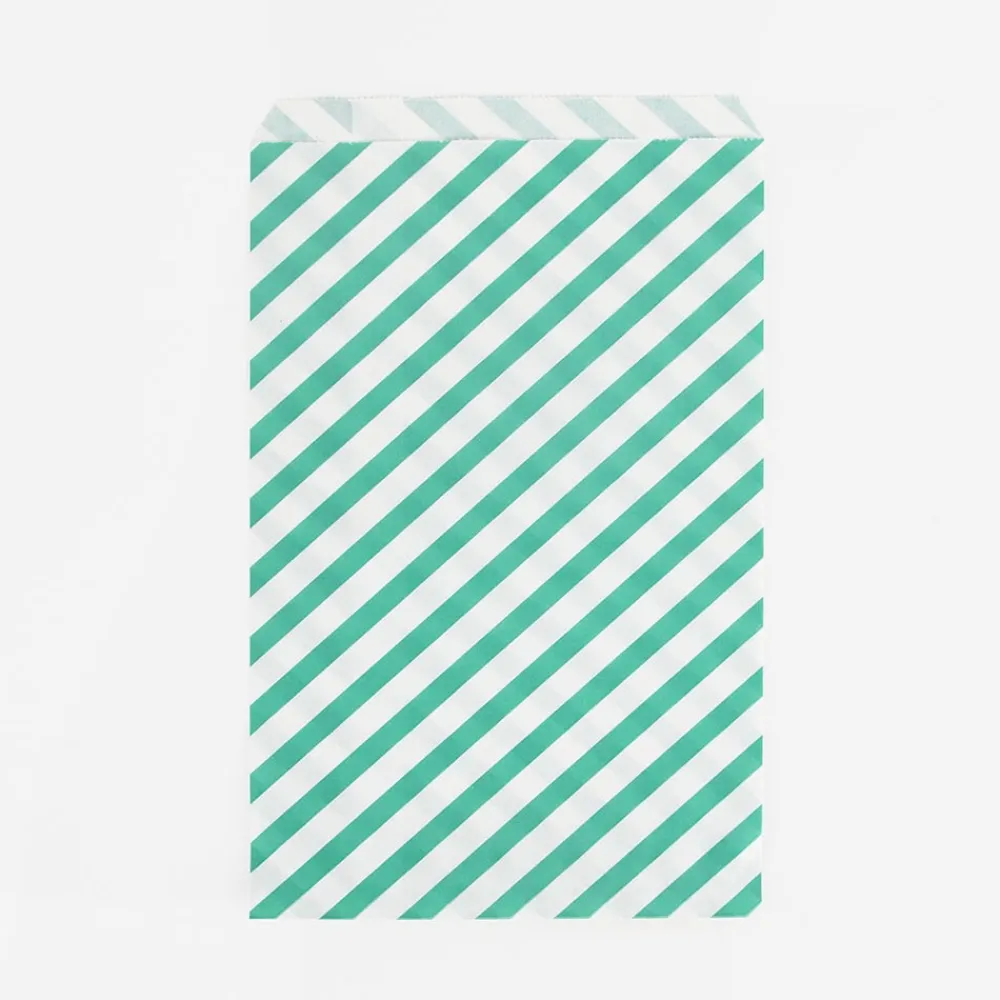 Hot My Little Day 10 Green Striped Pouches