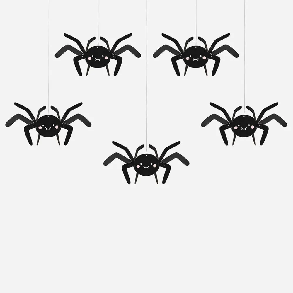 Shop Party Deco 5 Halloween Hanging Spiders