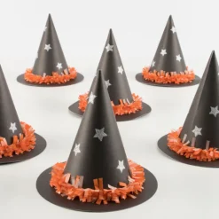 Cheap Meri Meri 6 Halloween Witch Pointy Hats