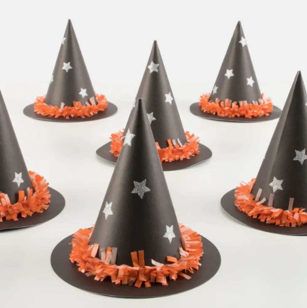 Cheap Meri Meri 6 Halloween Witch Pointy Hats
