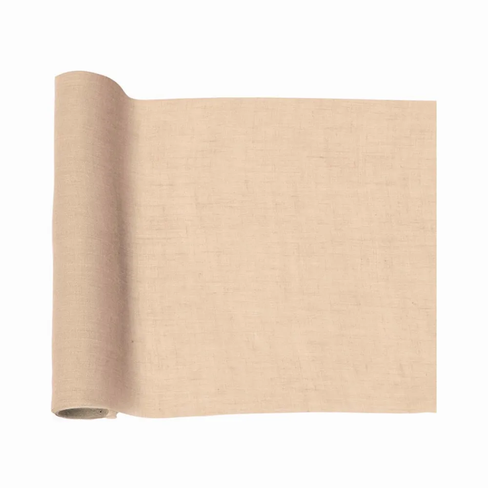 Hot Arty Fêtes Factory 1 Hazelnut Muslin Table Runner