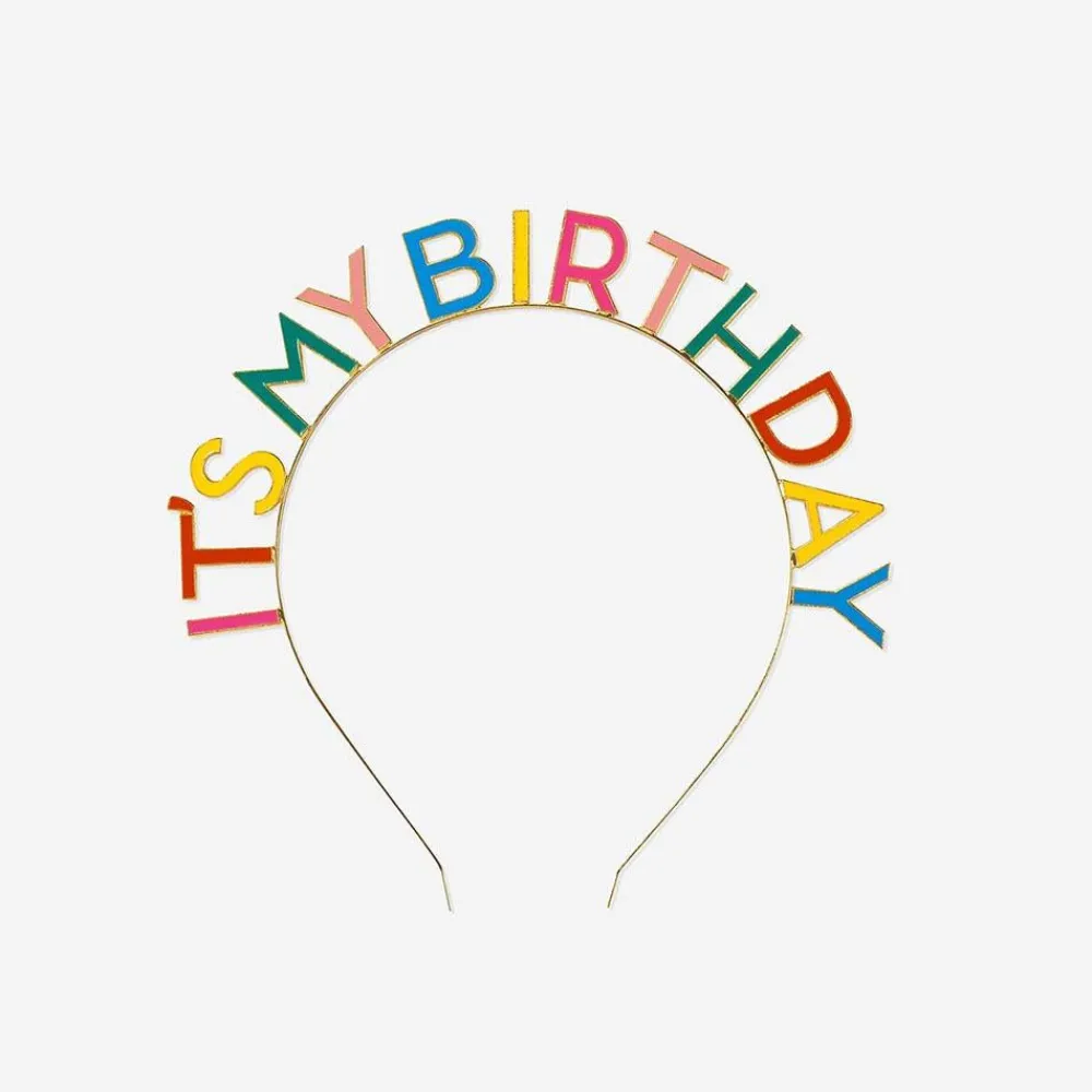 Sale TalkingTables 1 Headband - Happy Birthday - Rainbow
