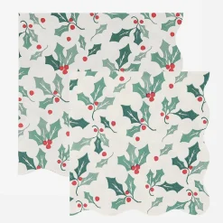 Shop Meri Meri 16 Holly Christmas Napkins