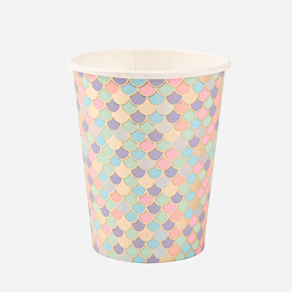 New Arty Fêtes Factory 8 Iridescent Mermaid Scale Tumblers