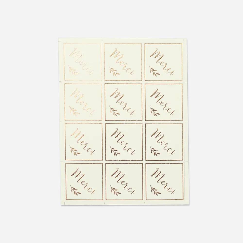 Shop Arty Fêtes Factory 24 Ivory Thank You Stickers