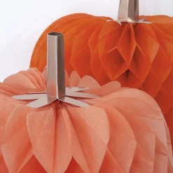 Cheap Meri Meri 2 Large Honeycomb Halloween Pumpkins