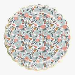 Cheap Party Pro 8 Liberty Flowers Scalloped Plates