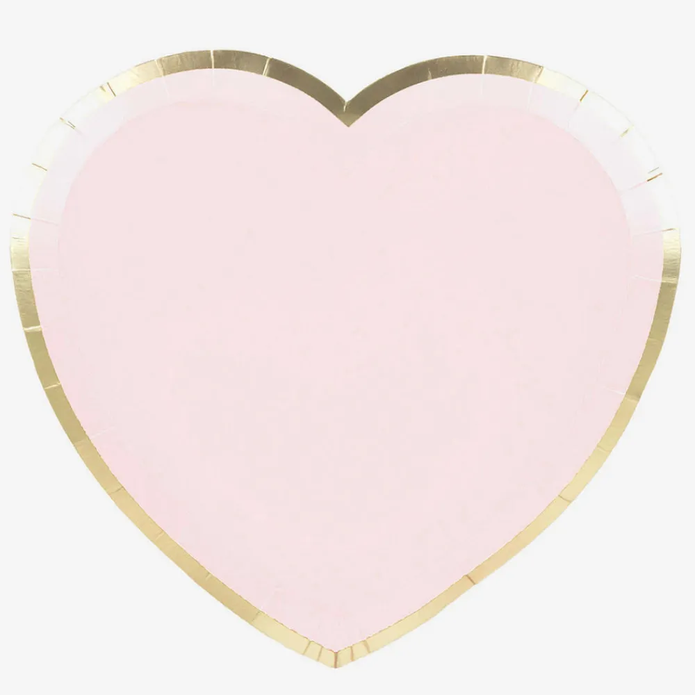 Fashion Party Pro 8 Light Pink Heart Plates