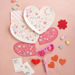 Hot Meri Meri 8 Love Heart Plates