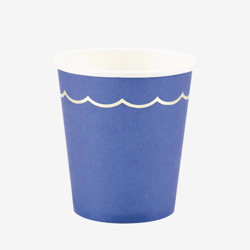 Store Party Pro 8 Majorelle Blue And Gold Cups