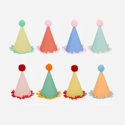 Hot Meri Meri 8 Mini Pointed Hats With Pompoms