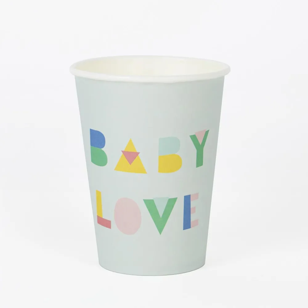 New My Little Day 8 Mint Baby Shower Cups