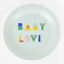 Online My Little Day 8 Mint Baby Shower Plates