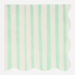 Cheap Meri Meri 16 Mint Striped Napkins