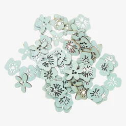 Best Rico Design 48 Mint Wooden Flower Confetti