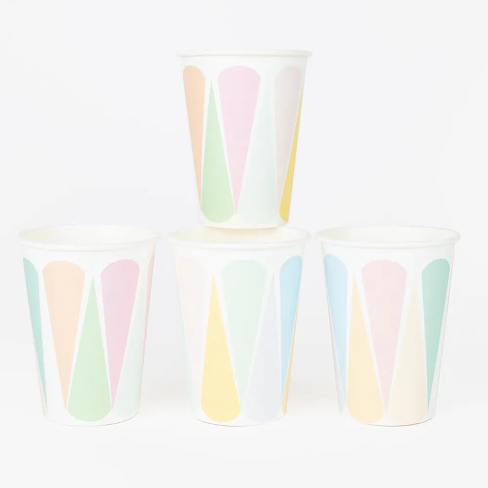 Best Sale My Little Day 8 Multicolored Pastel Cups
