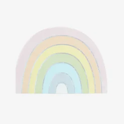 Best Ginger Ray 16 Napkins - Pastel And Iridescent Rainbow