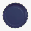 Flash Sale Party Pro 8 Navy Blue Scalloped Plates